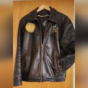 Leather coat